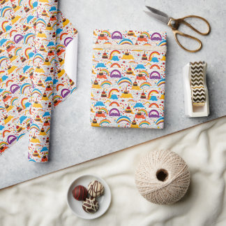 Naadloos Patroon Gelukkig Verjaardagsfeest Cadeaupapier