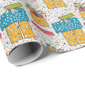 Naadloos Patroon Gelukkig Verjaardagsfeest Cadeaupapier (Rol Hoek)