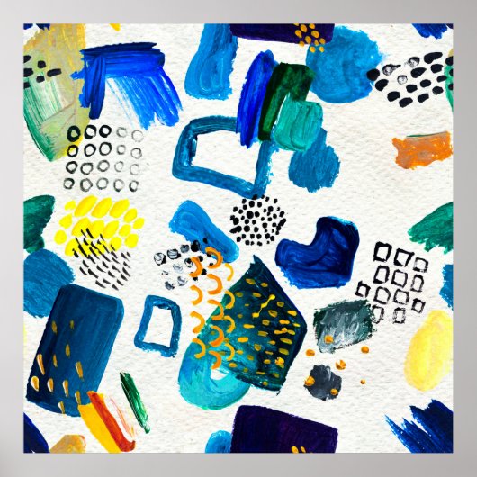 Naadloos patroon gemaakt door met de hand getekend poster (Voorkant)