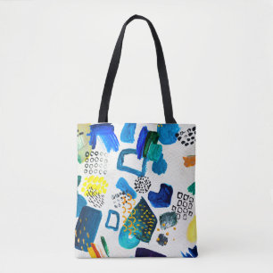 Naadloos patroon gemaakt door met de hand getekend tote bag