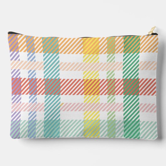 Naadloos patroon geruit lichte kleuren etui (Achterkant)
