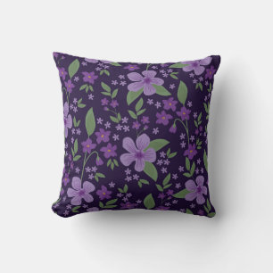 Naadloos  patroon. Geweldig lila en purp Kussen
