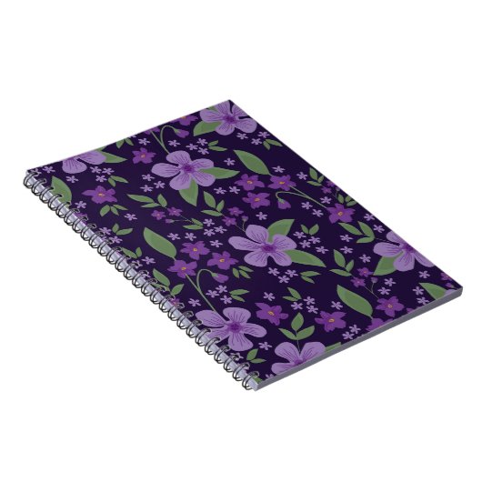 Naadloos  patroon. Geweldig lila en purp Notitieboek (Rechterzijde)