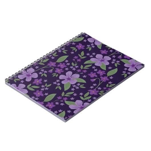 Naadloos  patroon. Geweldig lila en purp Notitieboek (Linkerzijde)