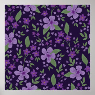 Naadloos patroon. Geweldig lila en purp Poster