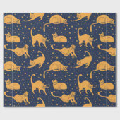 Naadloos patroon, grappige katten in alledaagse po cadeaupapier (Vlak)