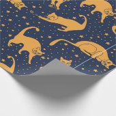 Naadloos patroon, grappige katten in alledaagse po cadeaupapier (Hoek)