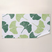 Naadloos patroon Groene ginkgo biloba Badhanddoek (Badhanddoek)