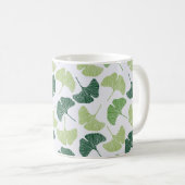 Naadloos patroon Groene ginkgo biloba Koffiemok (Voorkant rechts)