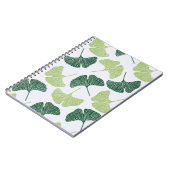 Naadloos patroon Groene ginkgo biloba Notitieboek (Linkerzijde)