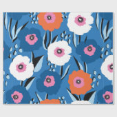 Naadloos patroon groot rood wit en blauw cadeaupapier (Vlak)