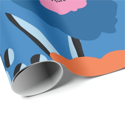 Naadloos patroon groot rood wit en blauw cadeaupapier (Rol Hoek)