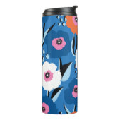 Naadloos  patroon groot rood wit en blauw thermosbeker (Gedraaid links)