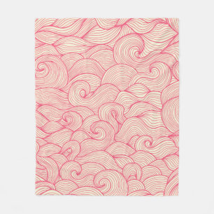 naadloos patroon. Handgetrokken abstracte golvend Fleece Deken