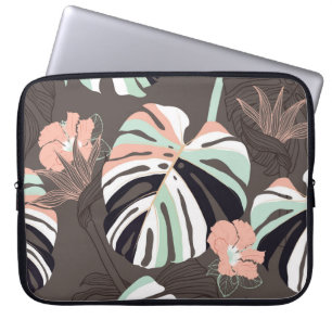  naadloos patroon. hedendaagse tropische flitsen laptop sleeve