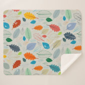 Naadloos patroon -  herfst-bladeren illustreren sherpa deken (Voorkant (horizontaal))