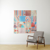 Naadloos patroon. Imitatie van een patchworkpatroo Wandkleed (In Situ (horizontaal))