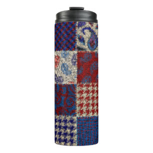 Naadloos patroon. Imitatie van een patroon Thermosbeker