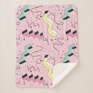 Naadloos patroon in heldere abstracte retro-stijl sherpa deken