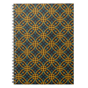 Naadloos patroon in Indonesische batikstijl op de Notitieboek