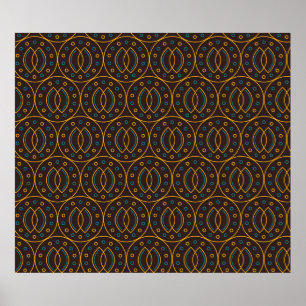 Naadloos patroon in Indonesische batikstijl op de  Poster