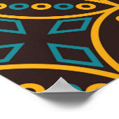 Naadloos patroon in Indonesische batikstijl op de  Poster (Hoek)