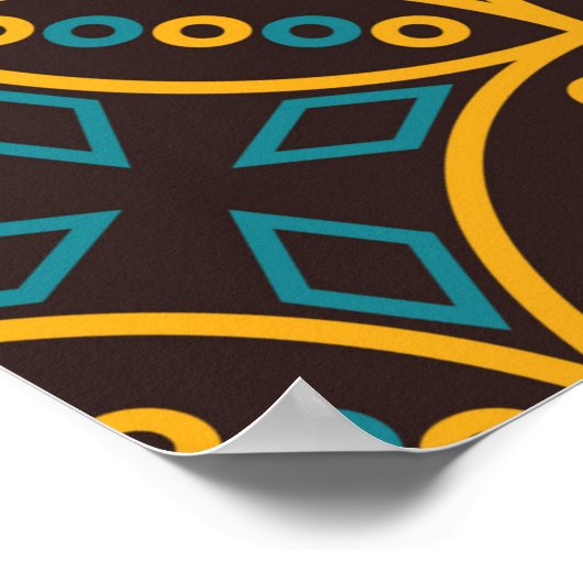 Naadloos patroon in Indonesische batikstijl op de Poster (Hoek)