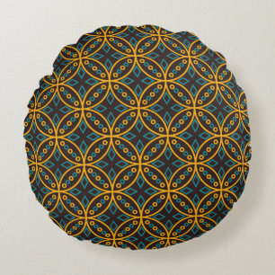 Naadloos patroon in Indonesische batikstijl op de  Rond Kussen