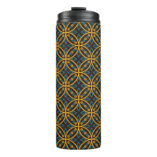 Naadloos patroon in Indonesische batikstijl op de Thermosbeker