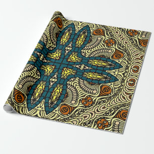 Naadloos patroon in oosterstijl Bloem Cadeaupapier