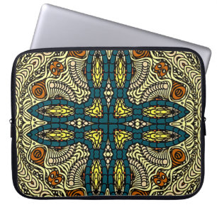 Naadloos patroon in oosterstijl Bloem Laptop Sleeve