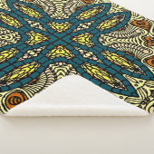 Naadloos  patroon in oosterstijl Bloem Sherpa Deken (3/4)