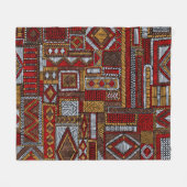 Naadloos patroon in patchwork-stijl. geborduurd E Fleece Deken (Voorkant (Horizontaal))