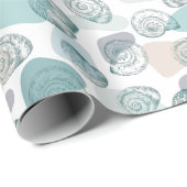 Naadloos patroon in trendy kleuren met seizoenshel cadeaupapier (Rol Hoek)