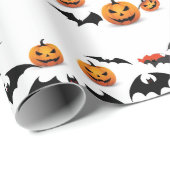 Naadloos patroon Jack O'lantern Halloween Cadeaupapier (Rol Hoek)