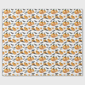 Naadloos patroon Jack O'lantern Halloween Cadeaupapier (Vlak)