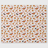 Naadloos patroon Jack O'lantern Halloween Cadeaupapier (Vlak)