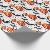 Naadloos patroon Jack O'lantern Halloween Cadeaupapier (Hoek)