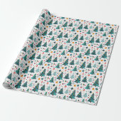 Naadloos patroon Kerstdag Cadeaupapier (Uitgerold)