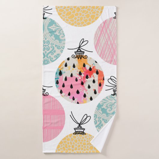 Naadloos patroon. Kerstdecor. Badhanddoek (Badhanddoek)