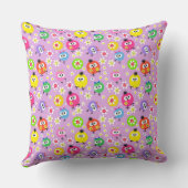 Naadloos patroon kinder vogeluilen fel kinderachti kussen (Achterkant)