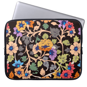 naadloos patroon. klassiek islamitisch bloemorname laptop sleeve