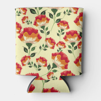 Naadloos patroon, kleurrijke bloemdecoratie. blikjeskoeler