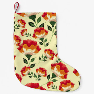 Naadloos patroon, kleurrijke bloemdecoratie. kleine kerstsok