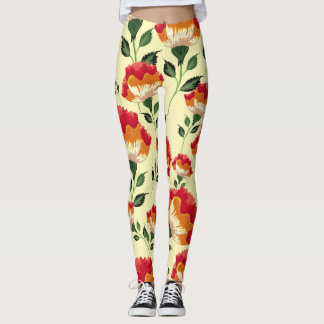 Naadloos patroon, kleurrijke bloemdecoratie. leggings