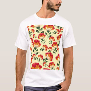 Naadloos patroon, kleurrijke bloemdecoratie. t-shirt