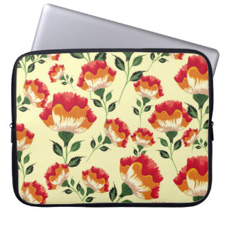 Naadloos patroon, kleurrijke bloemendecoratie. laptop sleeve