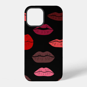 Naadloos patroon kleurrijke lippen iPhone 12 hoesje