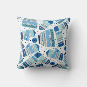 Naadloos patroon. Knopen, petten en wol Kussen