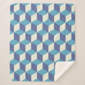 Naadloos patroon  kubuskunst, abstract illust sherpa deken (Voorkant)